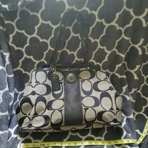 Large black and gray Coach Purse