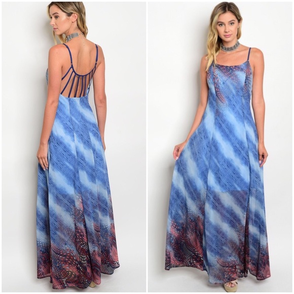 🔴Final Price🔴LAST ONE SMALL  Blue Maxi Dress - Picture 4 of 6
