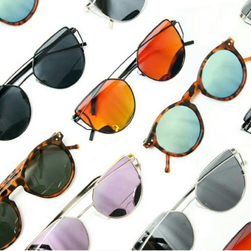 Accessories | Orange trendy mirror cat eye sunnies - Picture 3 of 4