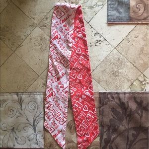 Coach reversible ponytail scarf