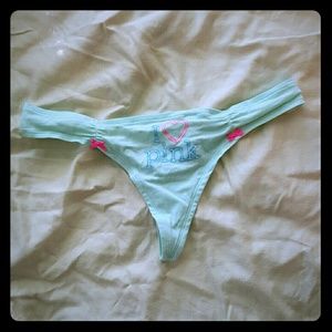 NWOT Victoria's Secrer Light Blue Thong