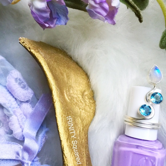 . {MOONSTONE + BLUE AGATE} + .925 Silver Ring o/s - Picture 3 of 8