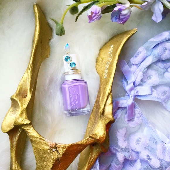 . {MOONSTONE + BLUE AGATE} + .925 Silver Ring o/s - Picture 4 of 8