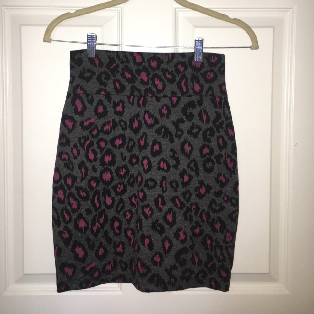 Pink Grey + Black LEO Skirt