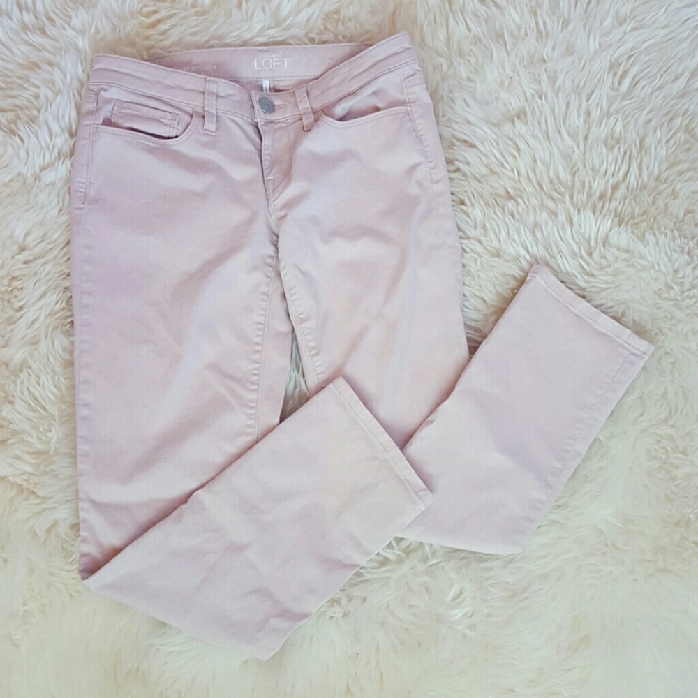 LOFT Pale pink cropped jeggings