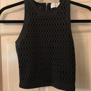 Black Cropped Mesh Top Black Cropped Mesh Top