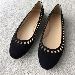 Black suede Jcrew ballet flat size 9