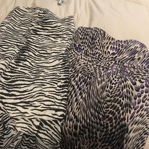 Two zebra print Dresses