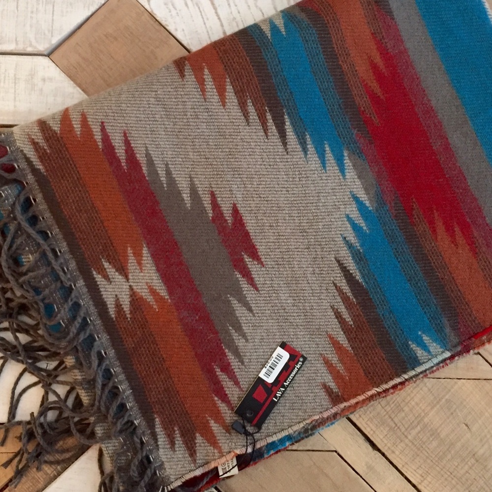Southwest pattern pashmina scarf