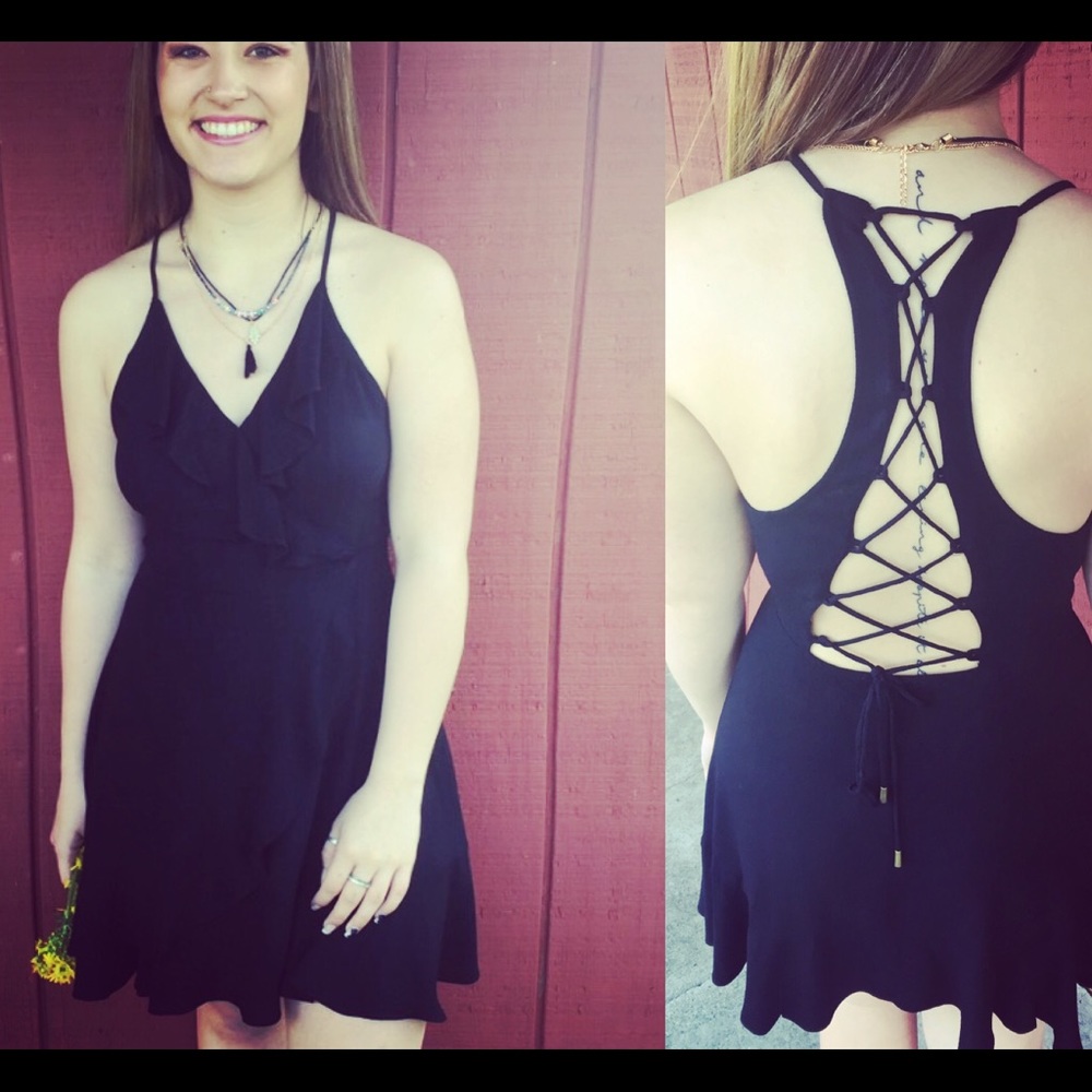Black mini dress