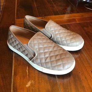 Quilted slip on shoes