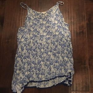 Blue and white print shirt or dress
