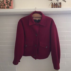 McKenzie Tribe red wool coat size sm