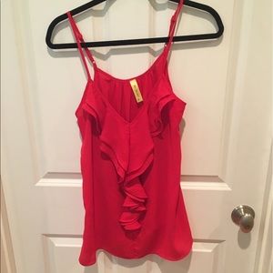 Franscesca's ruffle tank top