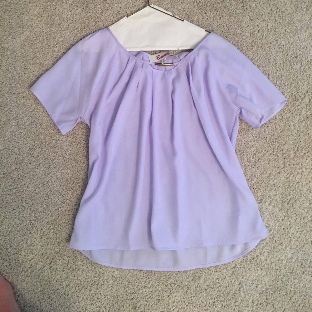 lavender blouse