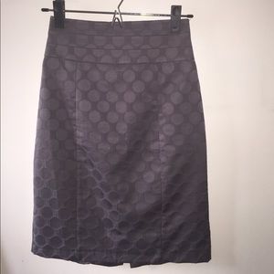 Grey polka-dot straight pencil skirt by H&M