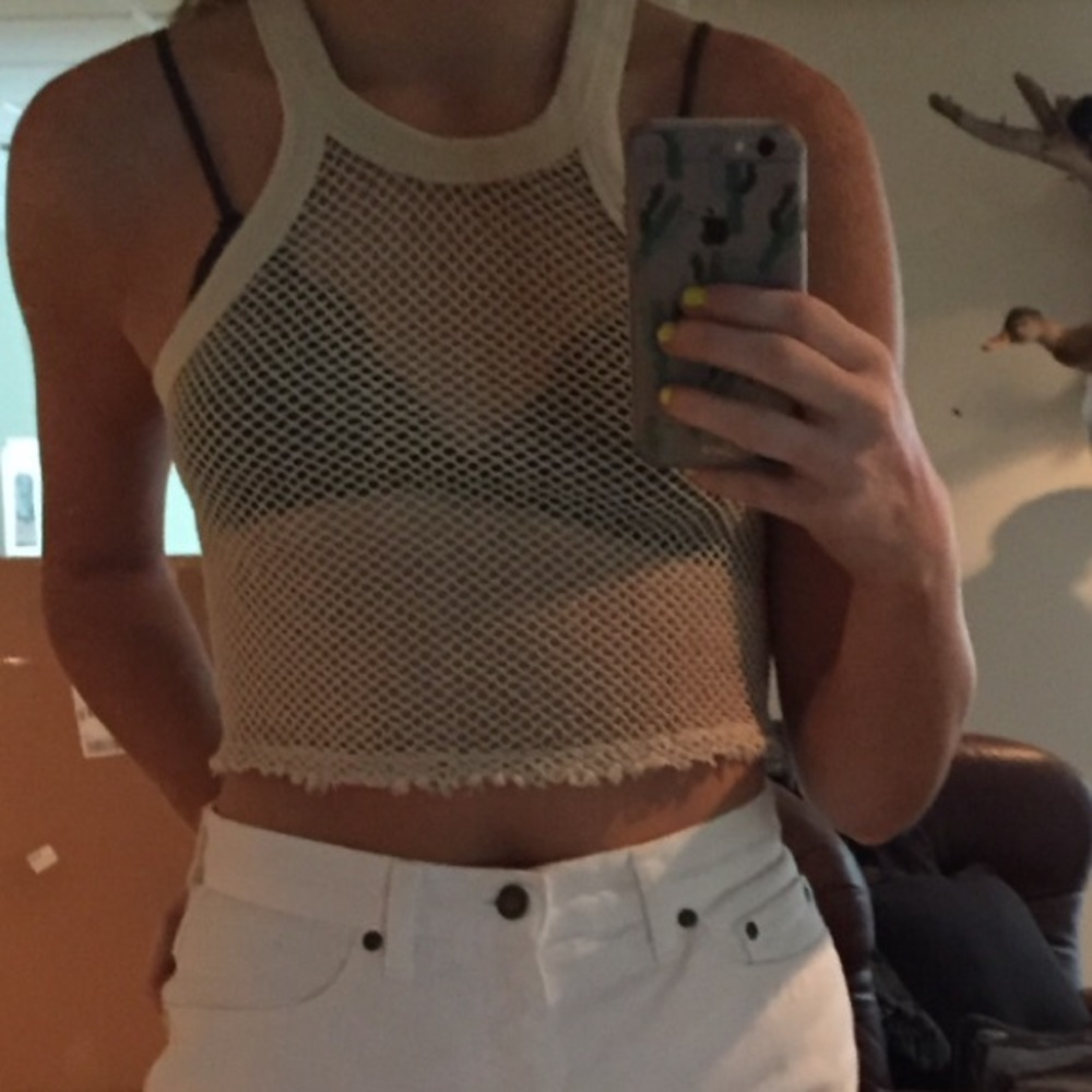 Cream croquet top