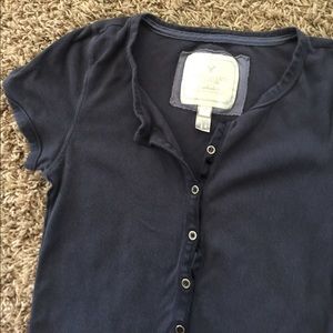 Navy American Eagle Henley