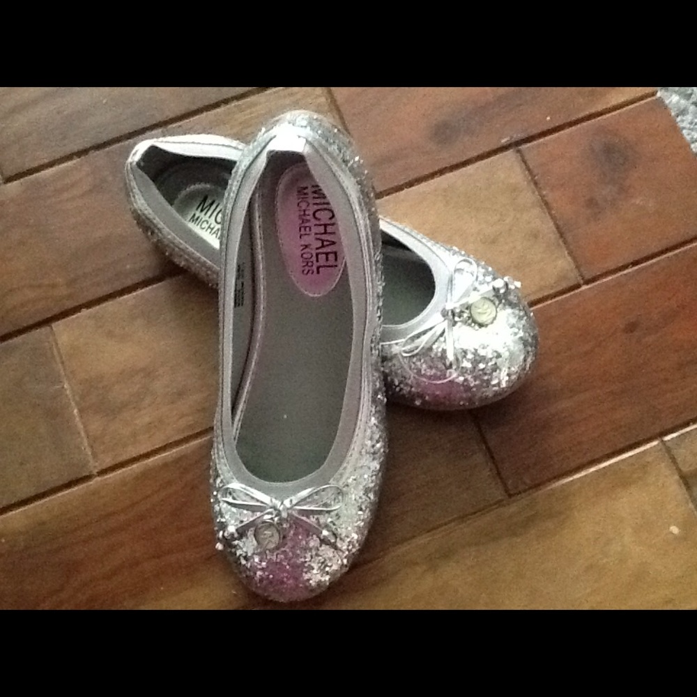 Michael Kors designer glitter flats gorgeous shoes