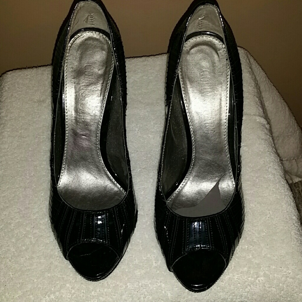 Cute black platform heels