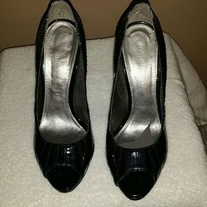 Cute black platform heels