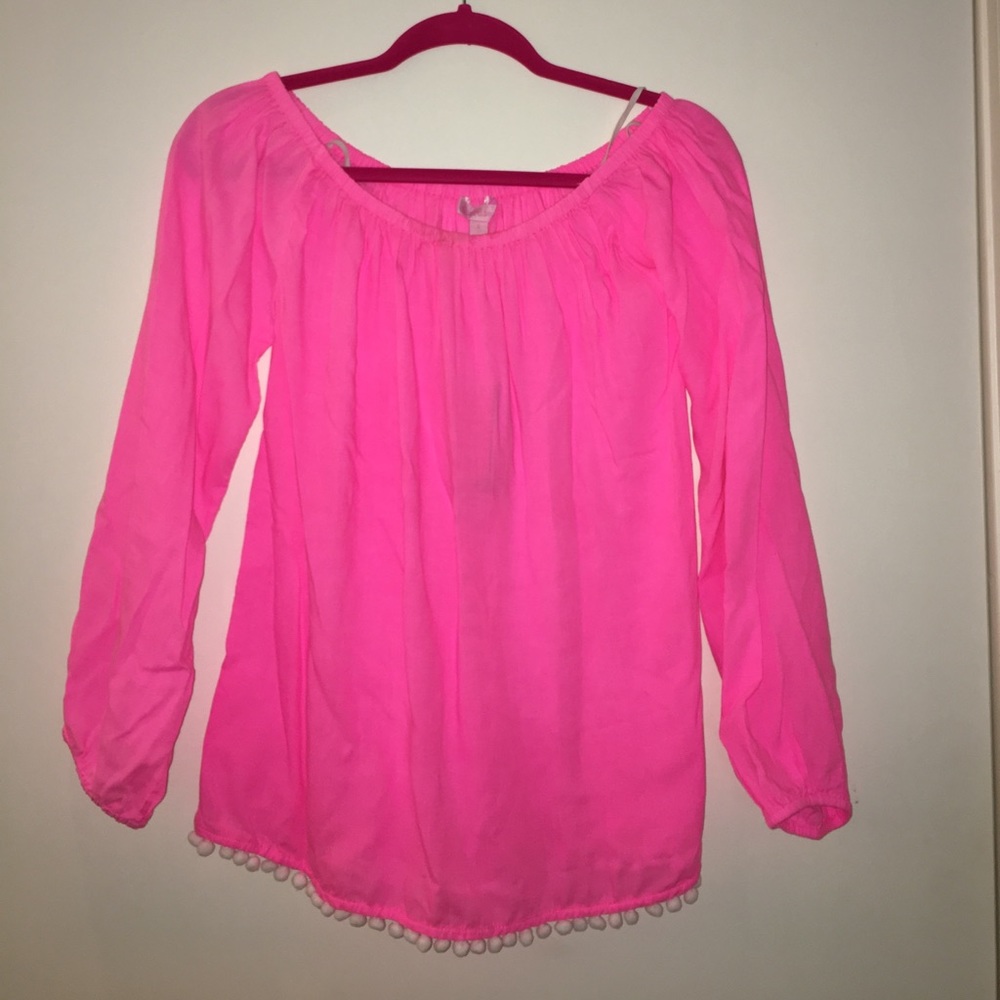NWT Lilly Pulitzer pink off the shoulder Enna Top