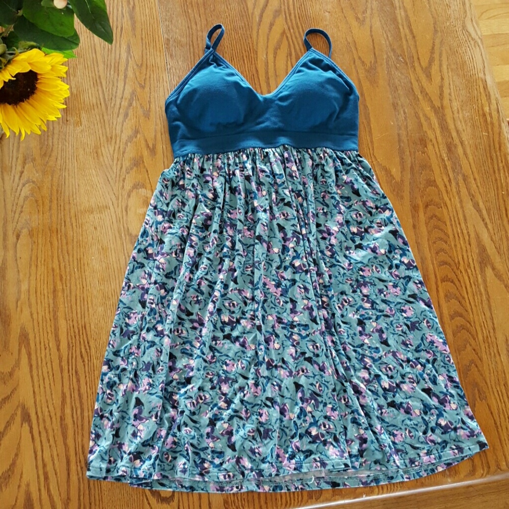 Blue floral dress