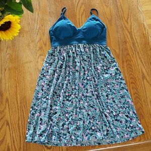Blue floral dress