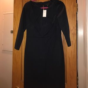 DISCOUNT! Pretty BR navy long sleeve work dress