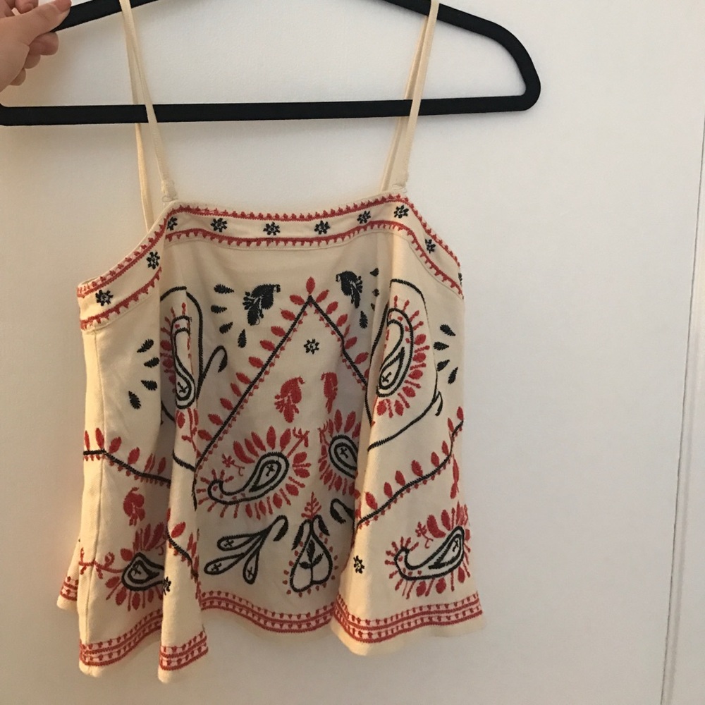 Free People Embroidered Top