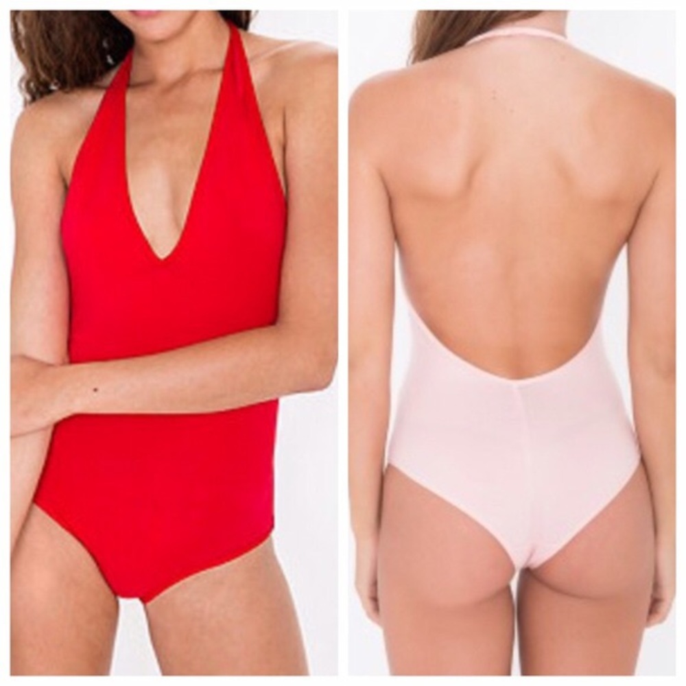 Red Halter One-Piece Swimsuit