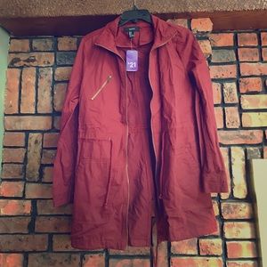 Maroon/burnt orange Parker coat