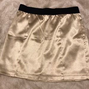 Gold Satin skirt