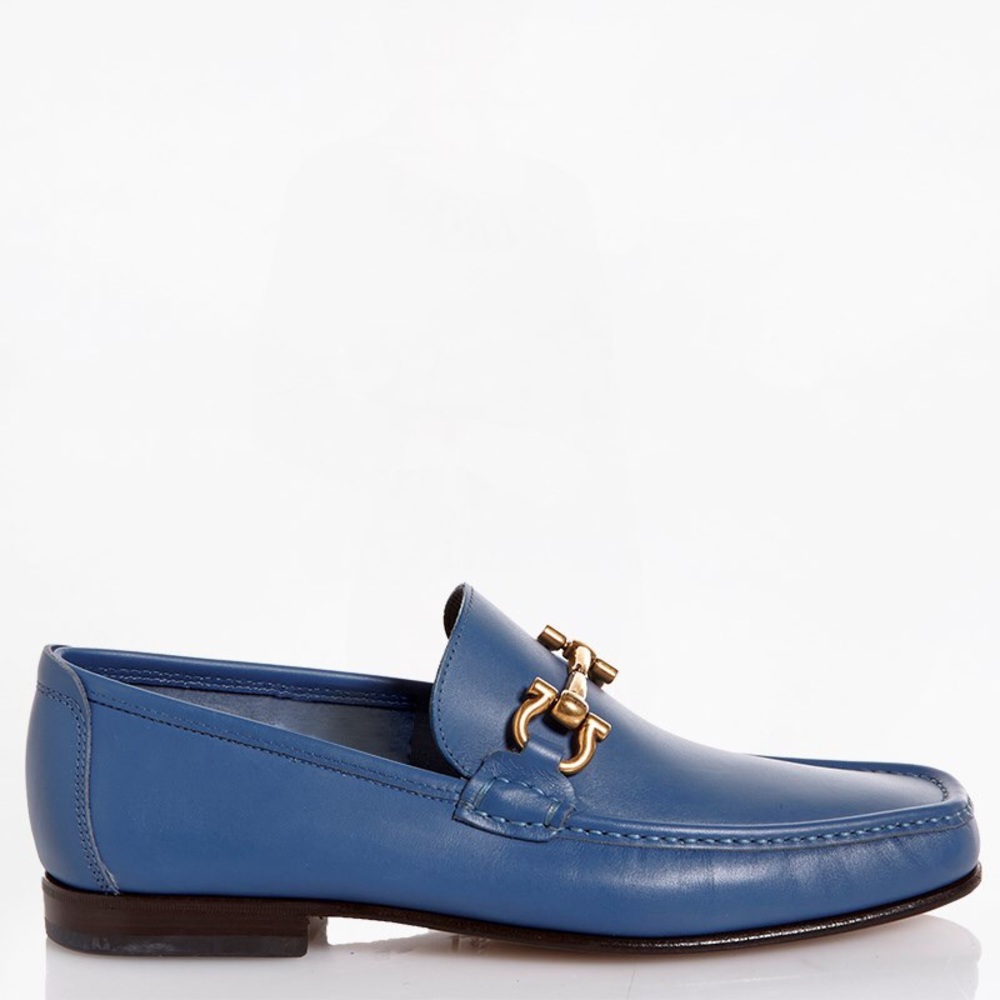 Salvatore Ferragamo Leather Moc Toe Bit Loafers