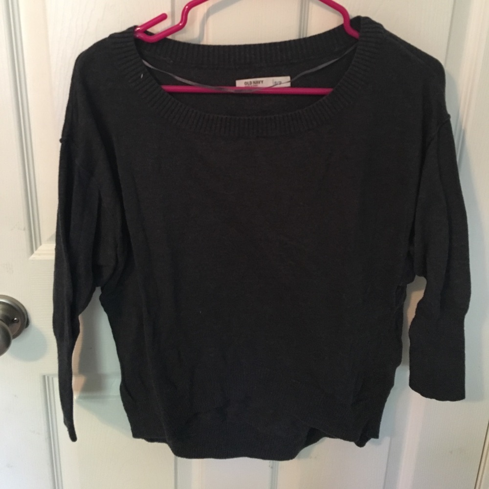 Charcoal Grey Cropped Sweater