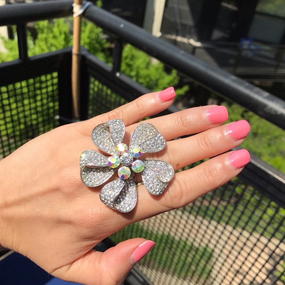 PRICE REDUCED: flower cocktail statement ring