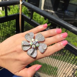 PRICE REDUCED: flower cocktail statement ring