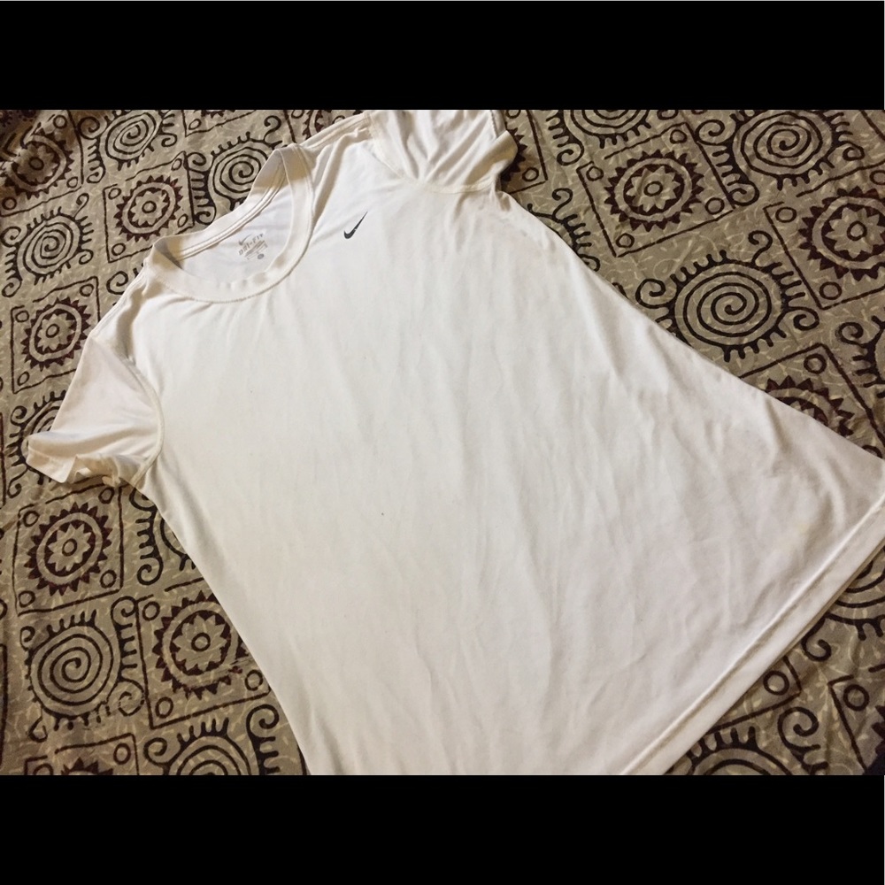 Large White Nike Womans Dri-Fit T-Shirt