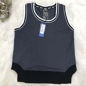 Rebecca minkoff grey athletic tank mesh