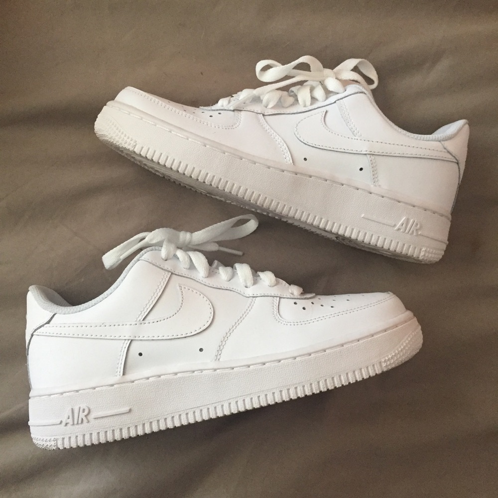 White Nike Air Force Ones