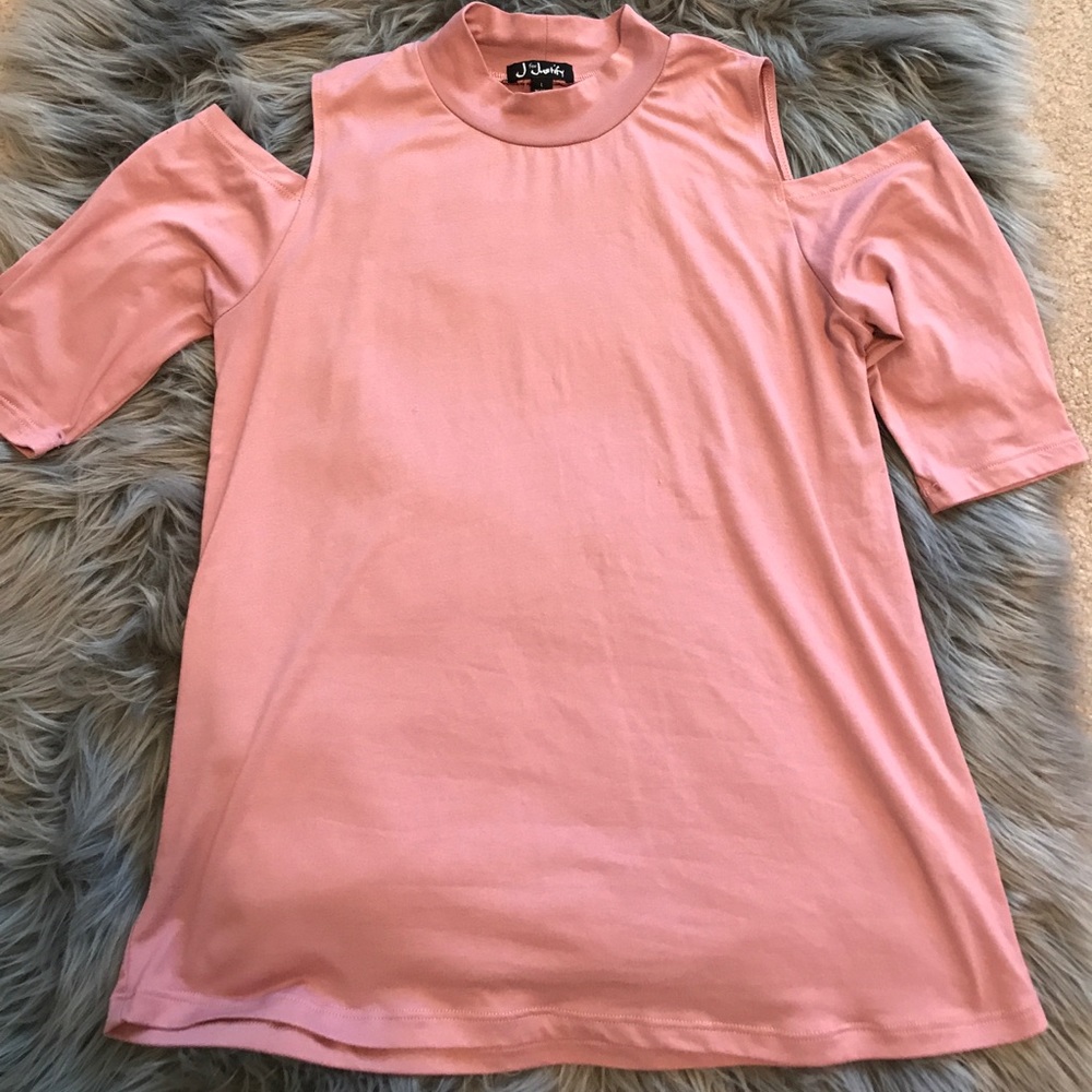 Cold Shoulder, Mock Neck Top