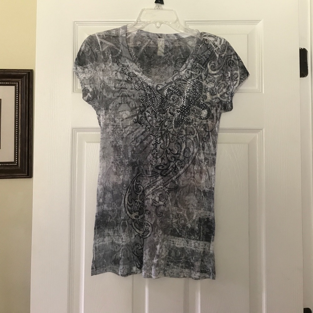 Burnout sparkly tee