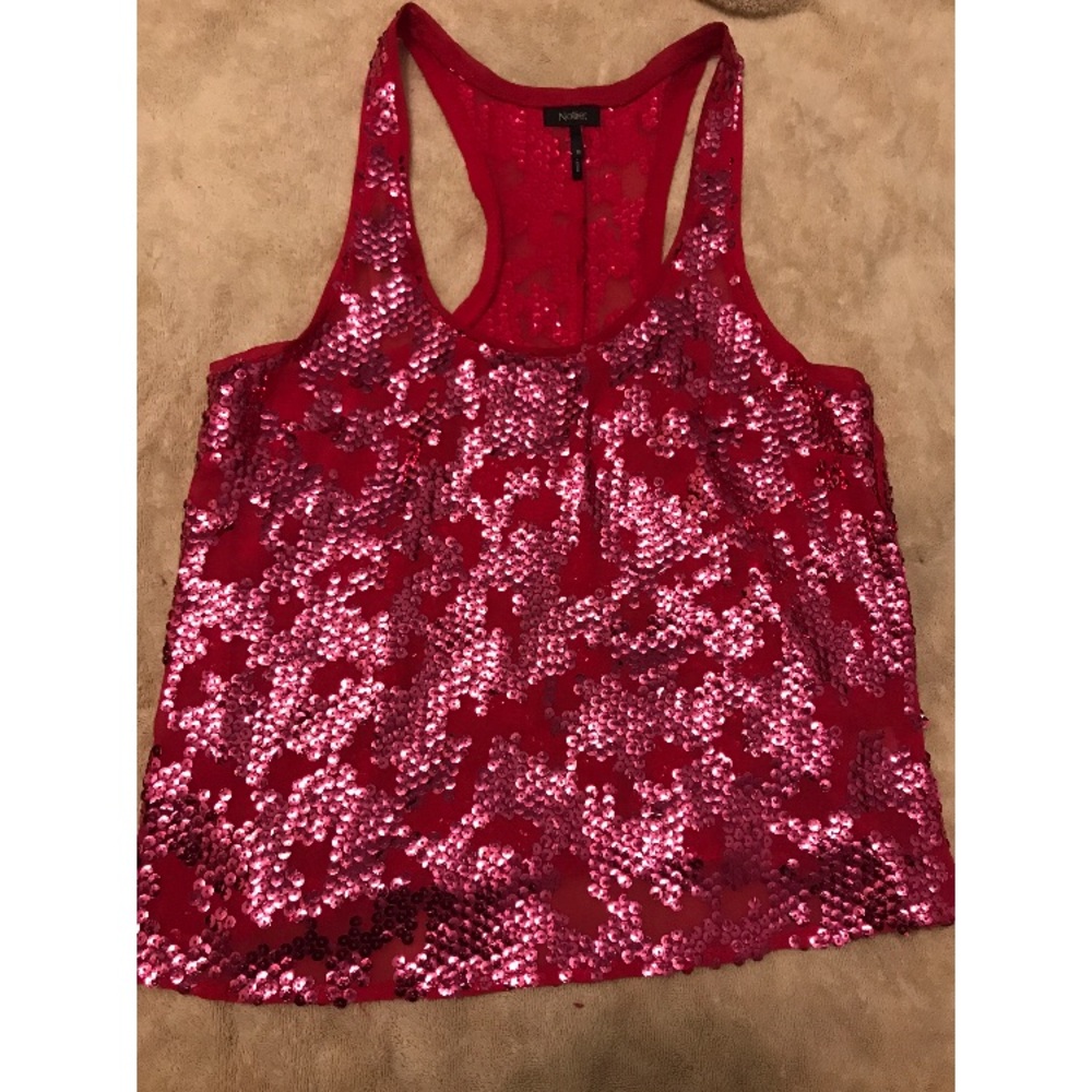 Pink sequin top
