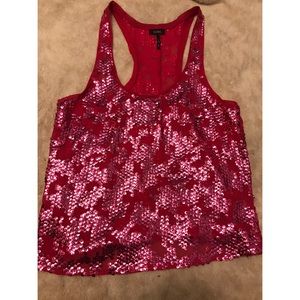 Pink sequin top