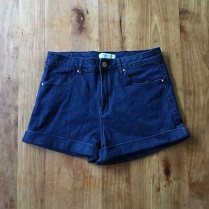 Denim high waisted shorts