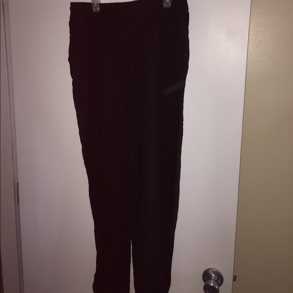 Black rayon joggers