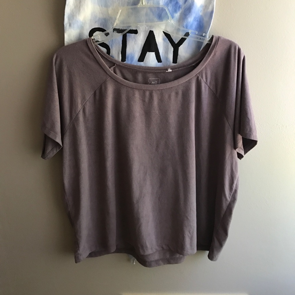 Mauve faux suede shirt