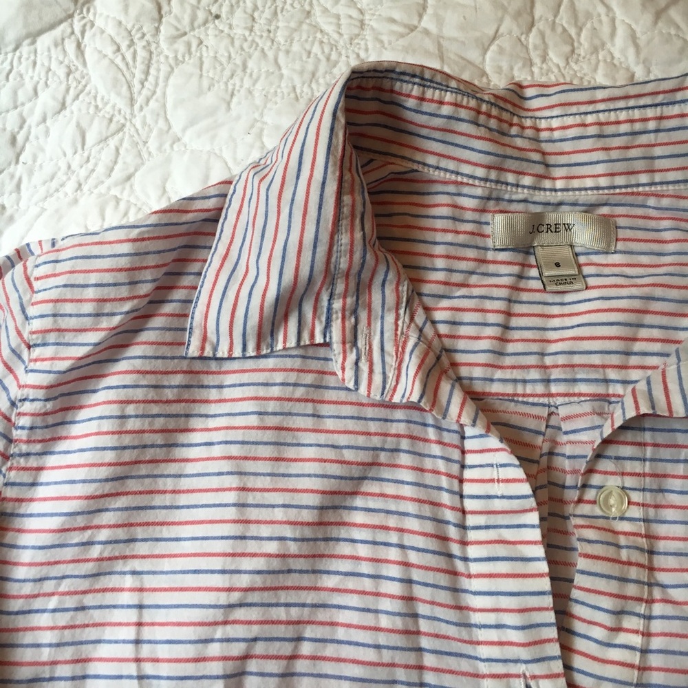J. Crew stripped cotton shirt
