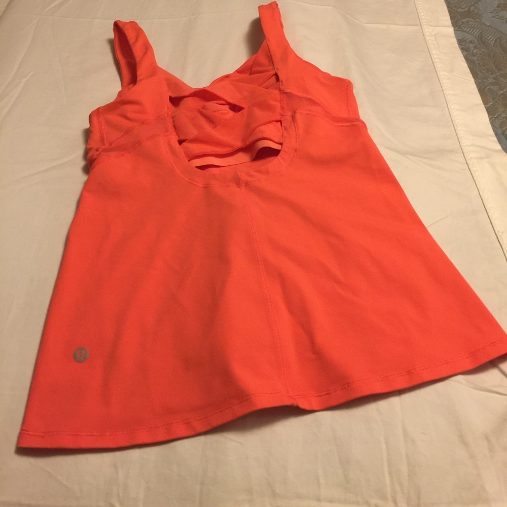 Orange lululemon tank top