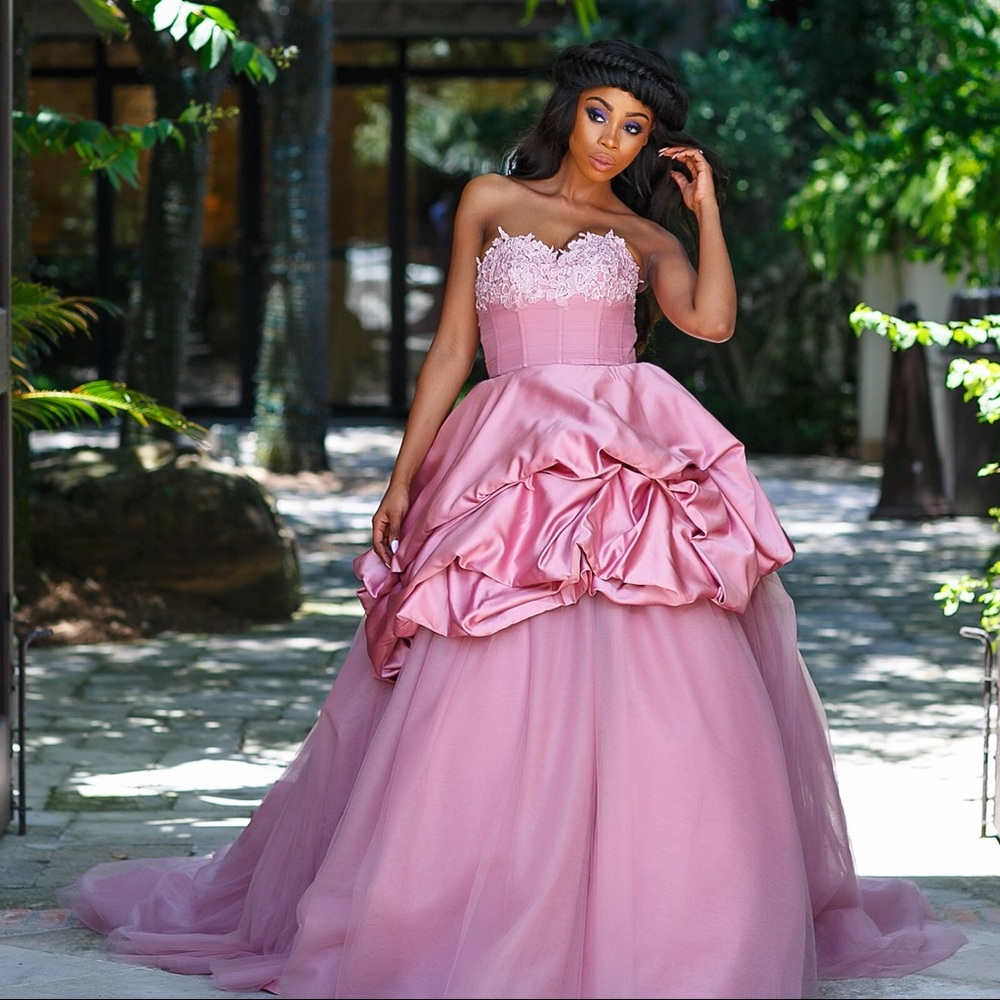 Mauve pink ball gown
